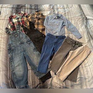 Boys 2T overalls, pants, shirts